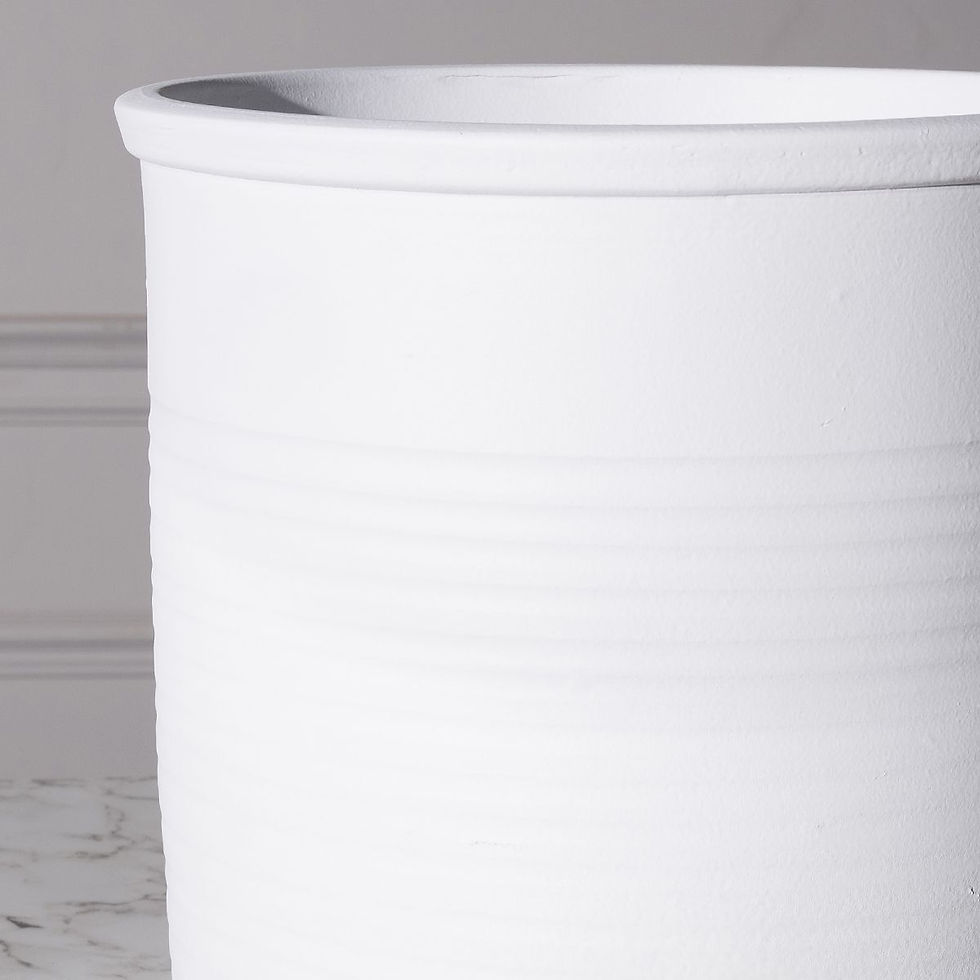 Thumbnail: TERRACOTTA POT "MOMO" WHITE 28X28X25 CM