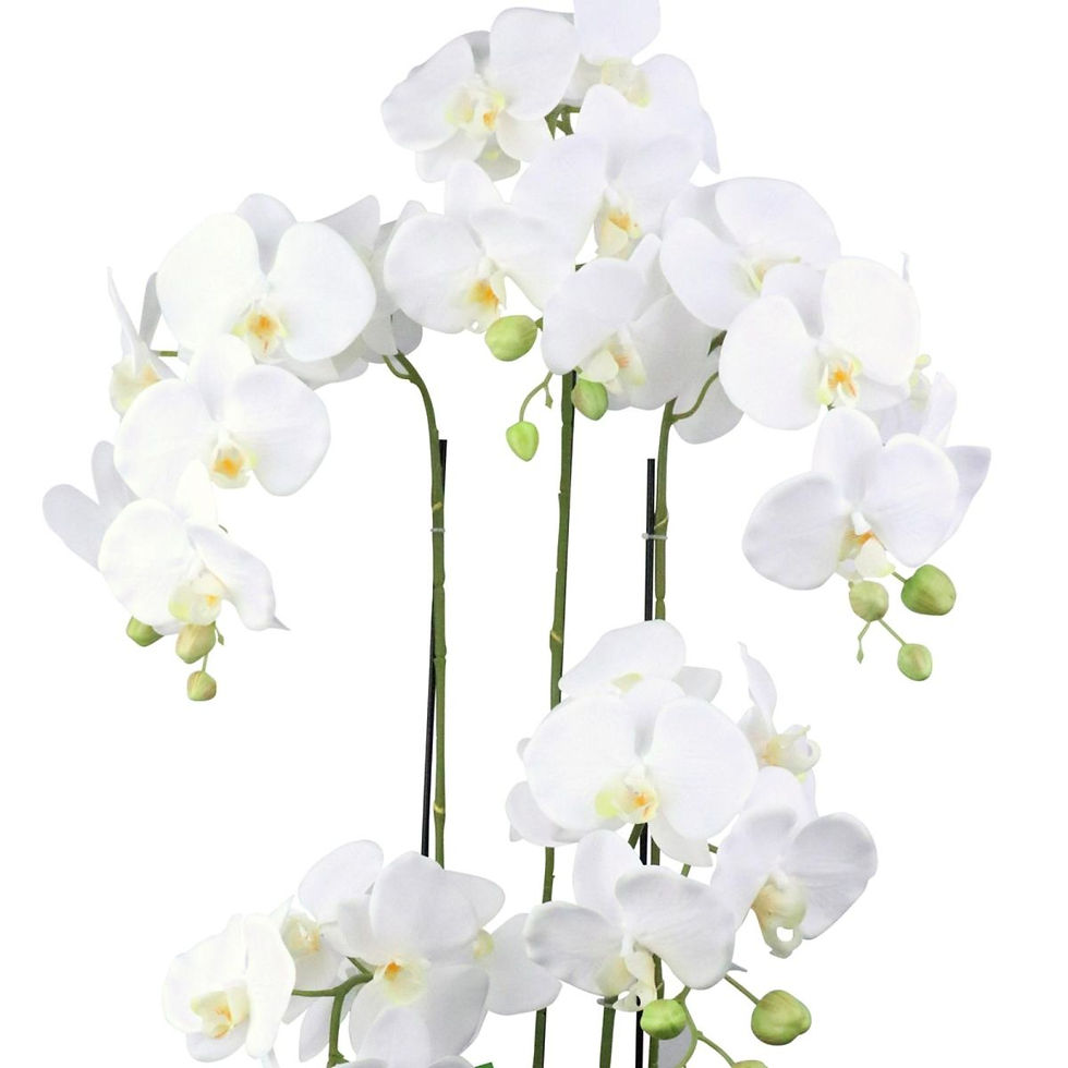 Thumbnail: Artificial Orchid Plant Phalaenopsis White 110 cm