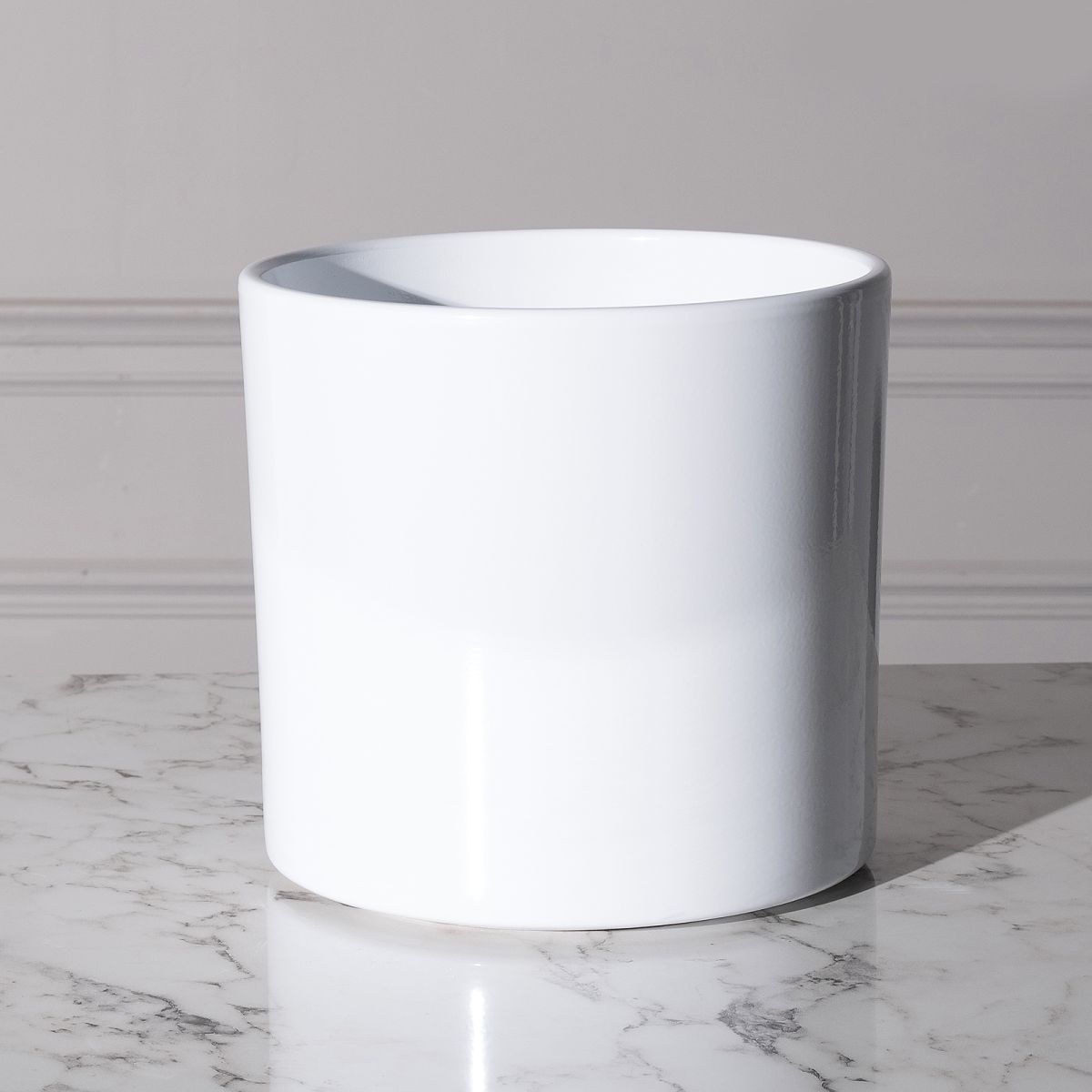 CERAMIC POT "ERA" WHITE 23X23X21.5 CM