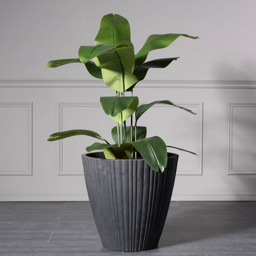 Thumbnail: PVC PLANTER BLACK CE 55X55X54