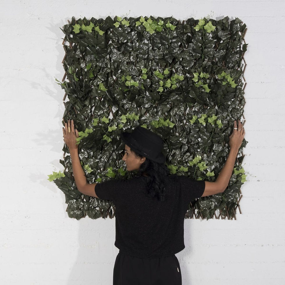 Thumbnail: ARTIFICIAL EXTENSIBLE WALL PANEL IVY WITH FICUS "AURAE" GREEN 100X200 CM