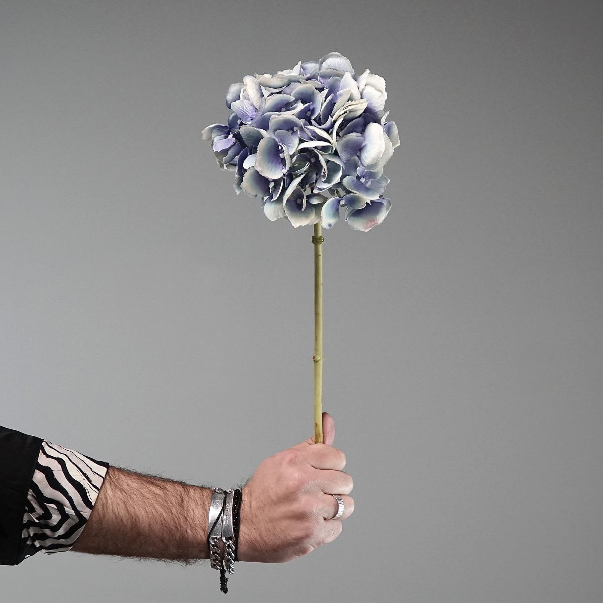 ARTIFICIAL SPRAY HYDRANGEA LIGHT BLUE 52 CM