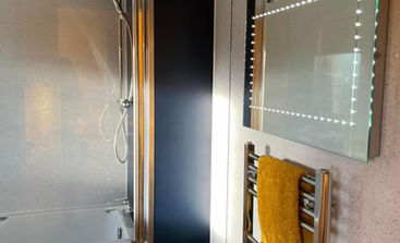 Contemporary bathroom mirror and vanity