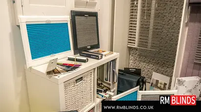 Displays in the blinds showroom