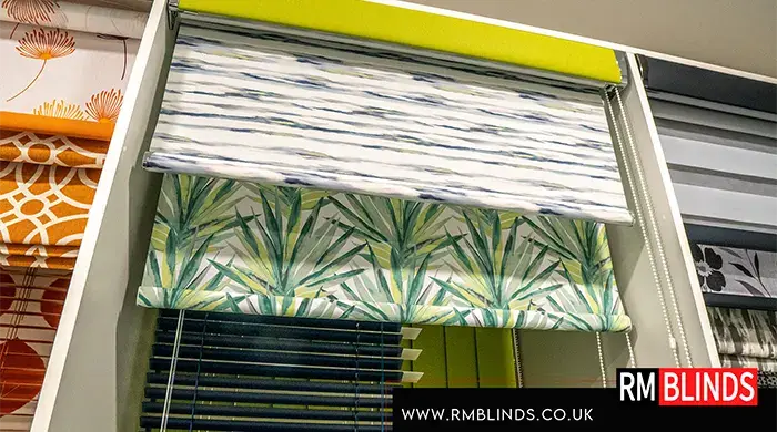 Roller blinds in the Kilsyth showroom