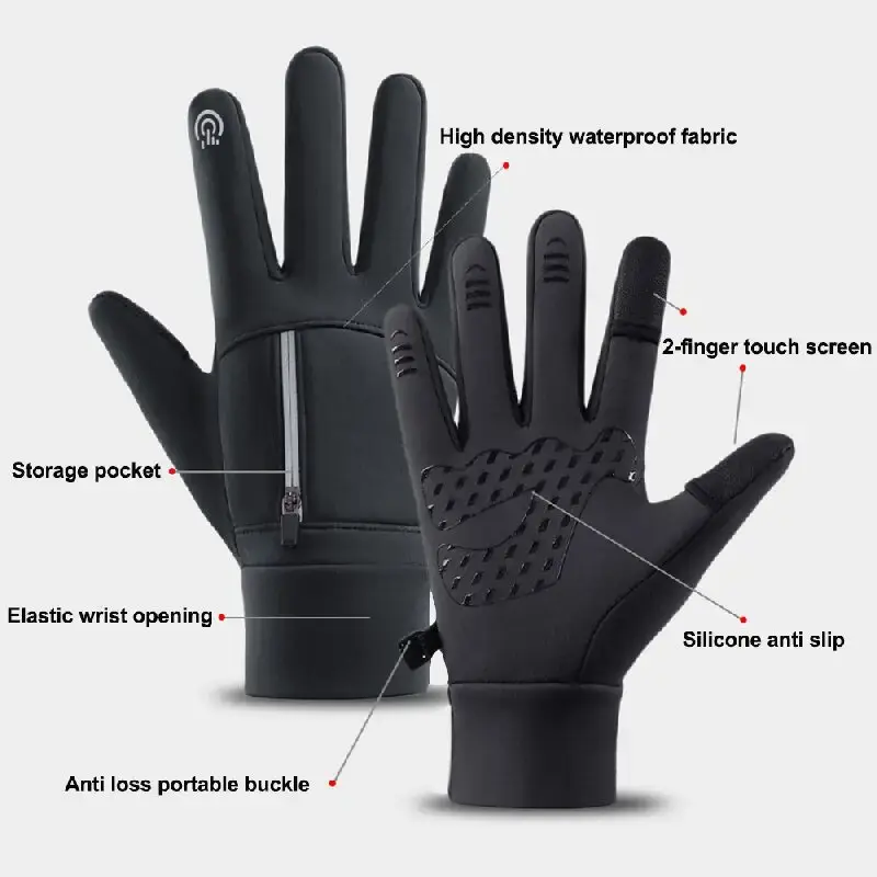 Thumbnail: Winter Touchscreen Gloves for Outdoor Sports Cold-Resistant and Windproof Gloves