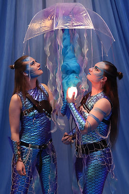 Atlantis, onderwaterthema, themashow, circus, circusshow, lichtshow, show overdag, zomershow
