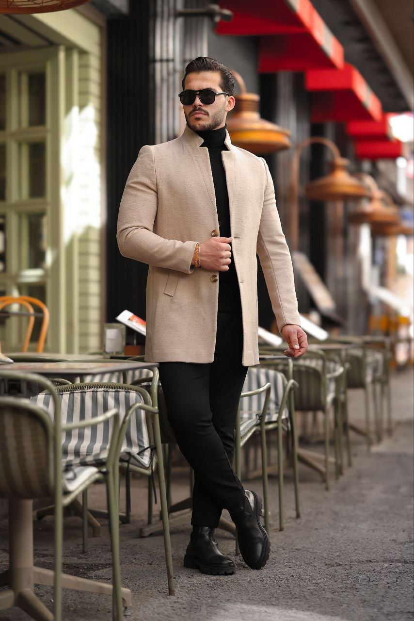 DİK YAKA KAŞE KABAN