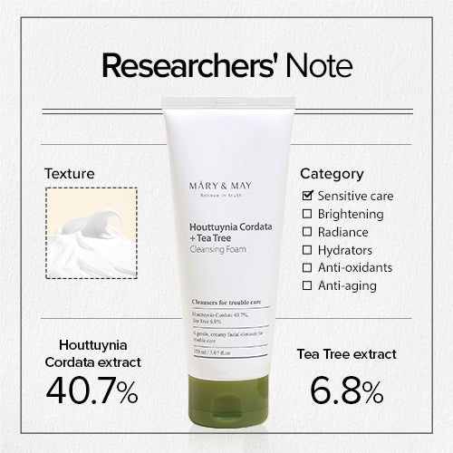 Miniatura: Espuma Limpiadora Houttuynia Cordata + Tea Tree 150ml - Mary & May