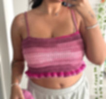 'Leha' Crochet Top - Purple