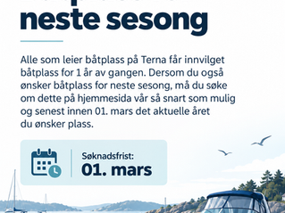 Alle som leier båtplass på Terna