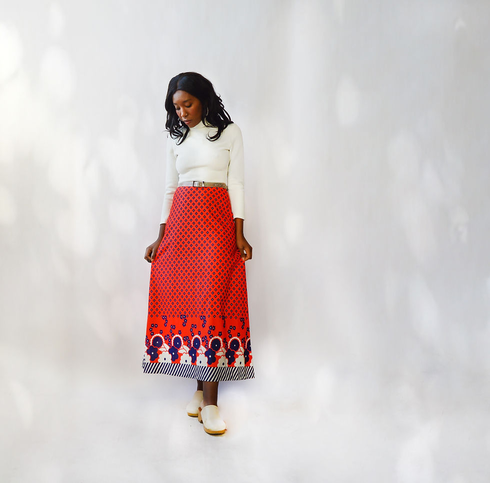 Thumbnail: Vintage 70's Gayle Turtleneck Dress (s)