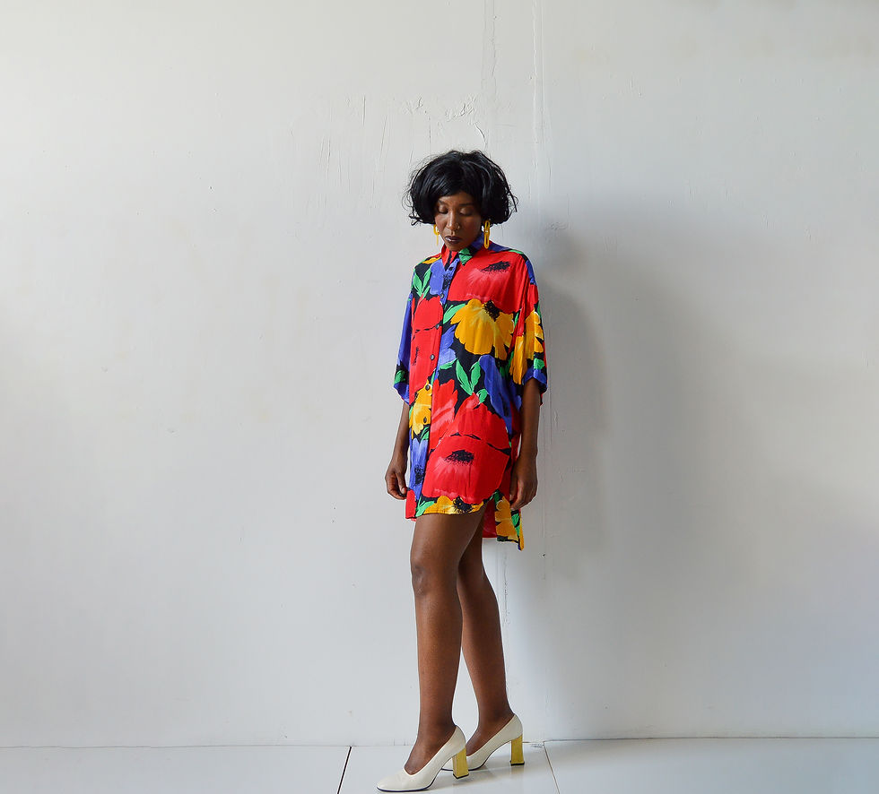 Thumbnail: Vintage 90s Warholesque Shirt Dress (s-l)