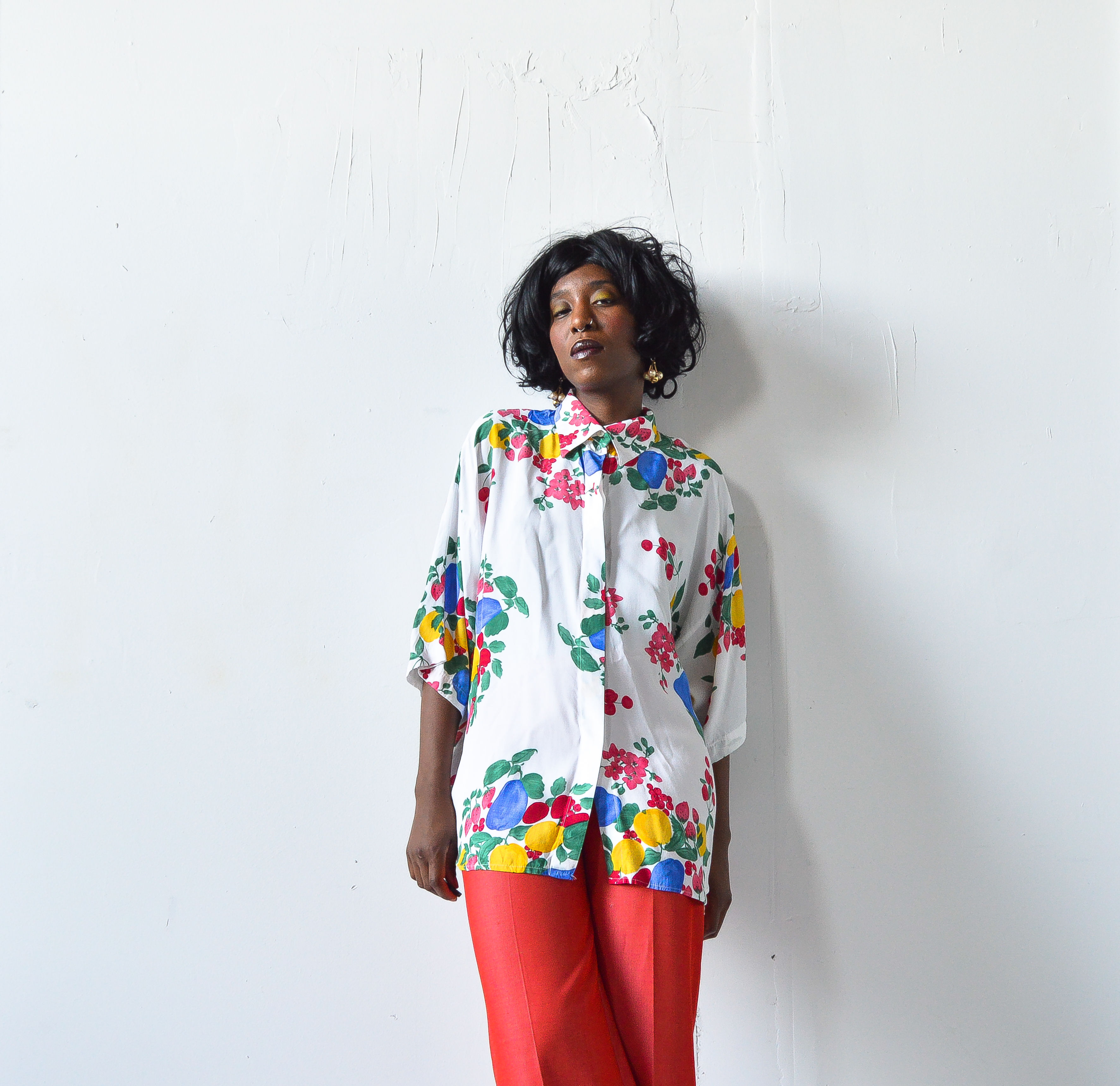 Vintage 90's Fruity Watercolor Primary Top (s-xl)