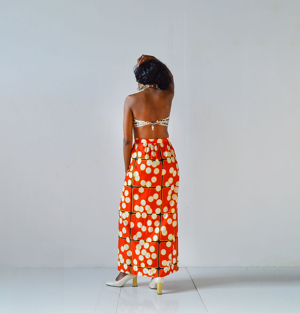 Thumbnail: Vintage 60's Neon Lights Skirt (28w)