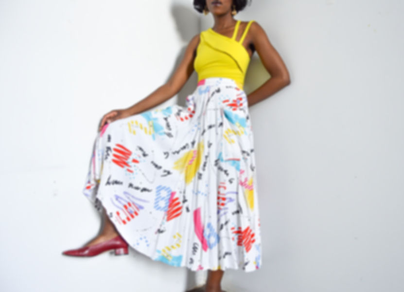 Vintage 80's Grafitti Skirt (27w)