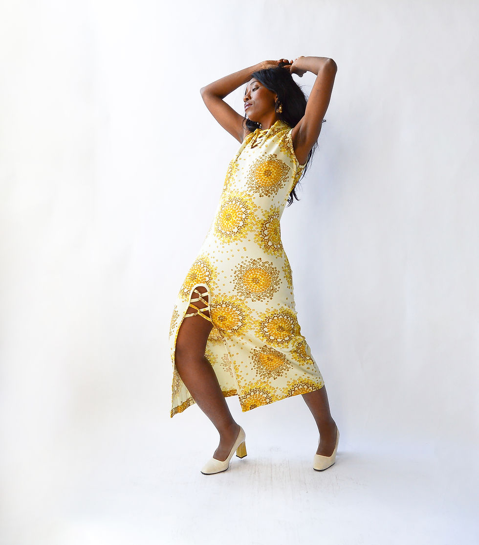 Thumbnail: Vintage 70’s You’re the Bee’s Knees Dress (s-m)