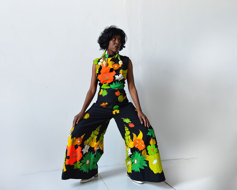 Thumbnail: Vintage 60's / 70's Janis Psychedelic Palazzo Jumpsuit