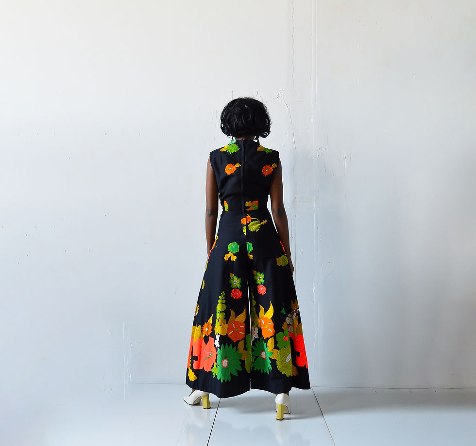 Thumbnail: Vintage 60's / 70's Janis Psychedelic Palazzo Jumpsuit