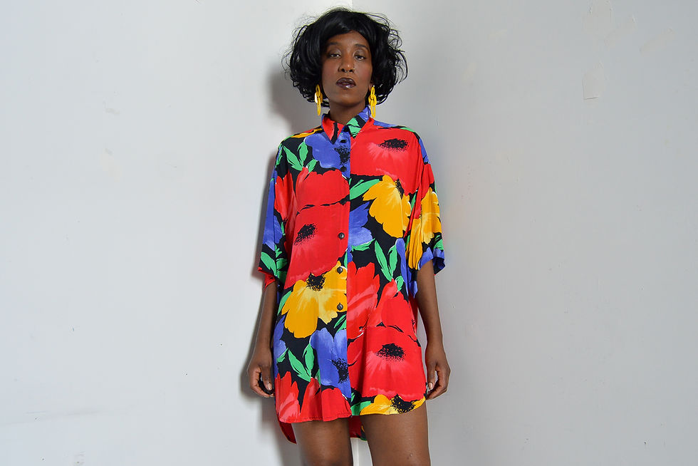 Thumbnail: Vintage 90s Warholesque Shirt Dress (s-l)