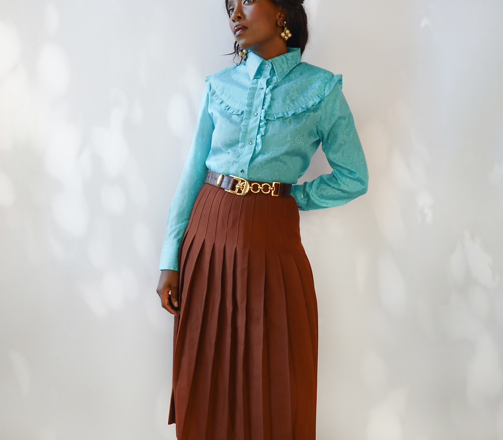 Thumbnail: Vintage 70's Even Cowgirls Get the Blues Top (s-m)