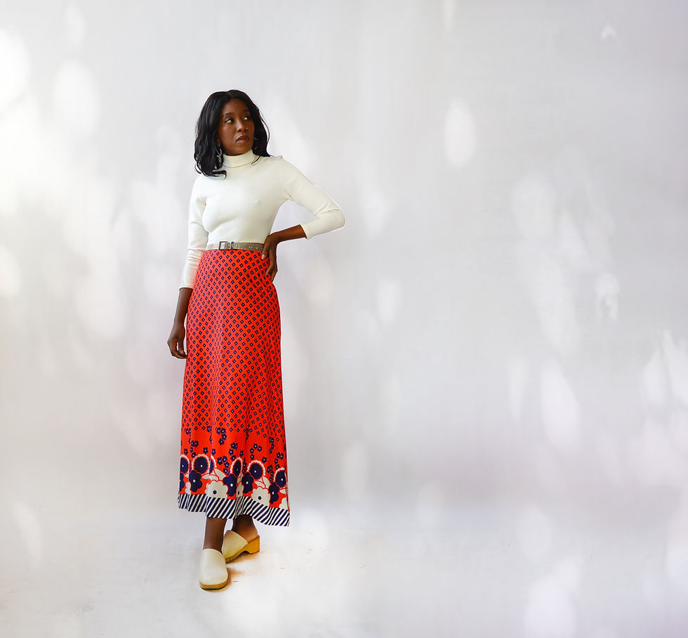 Thumbnail: Vintage 70's Gayle Turtleneck Dress (s)