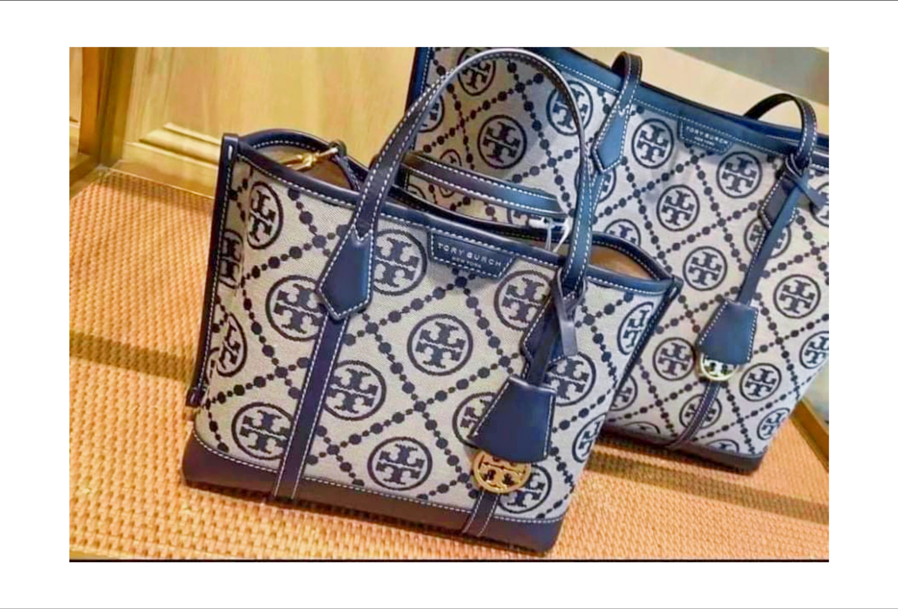 Perry T Monogram Triple Compartment Tote