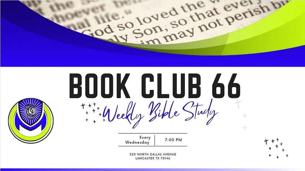 Book Club 66 Weekly Bible Study