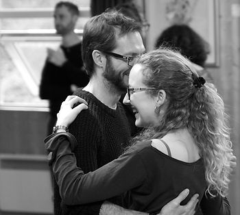 Couple dancing, photograph