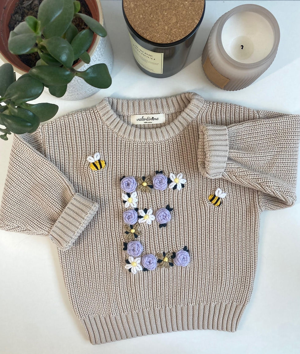 Miniaturbild: Design: Blumeninitiale (Pullover extra hinzufügen)