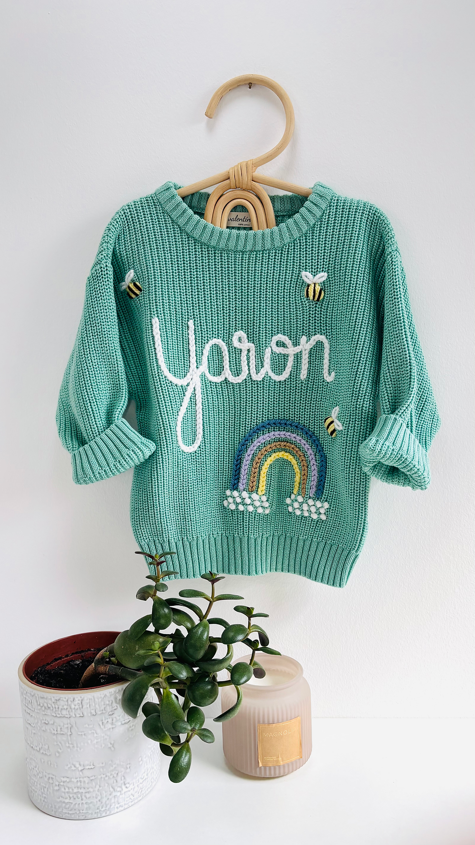 Miniaturbild: Design: Name +Regenbogen (Pullover extra hinzufügen)