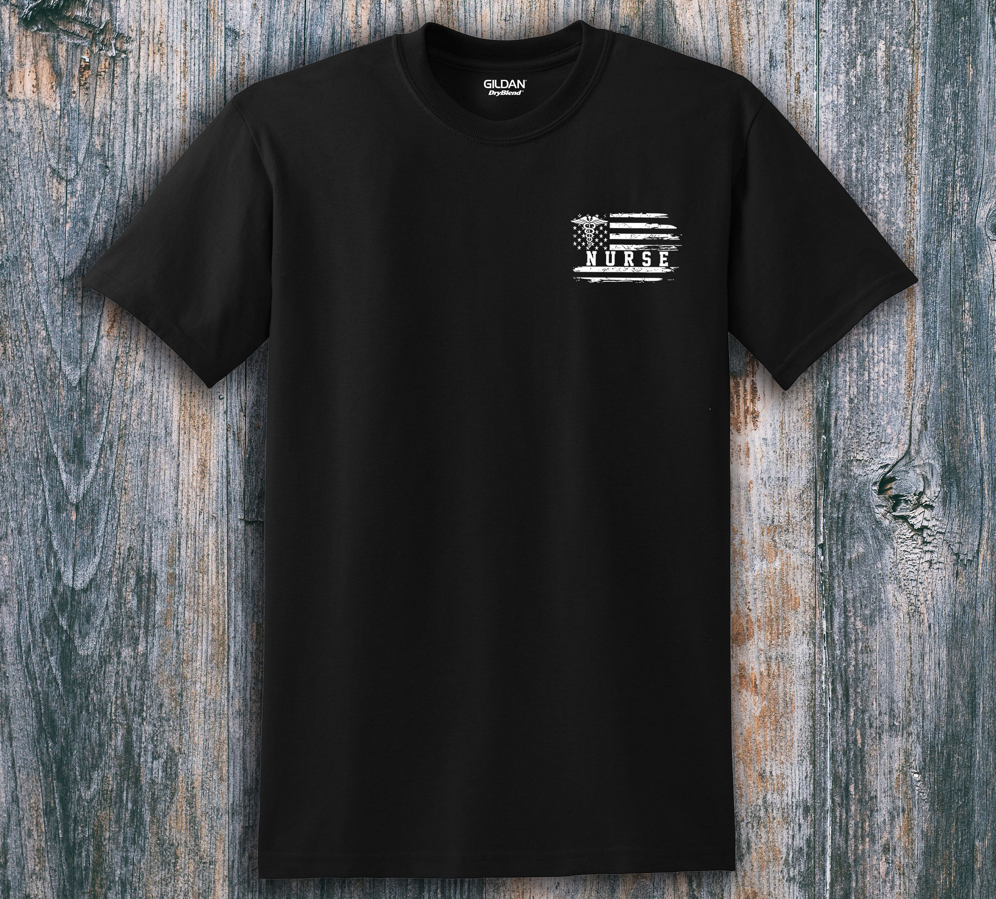 Grunge Flag with Nurse T-Shirt