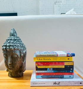 Loft detail - buddha and books
