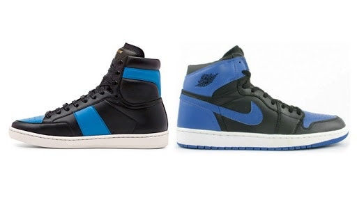 Saint Laurent sneakers motivated by Air Jordan 1 Royal