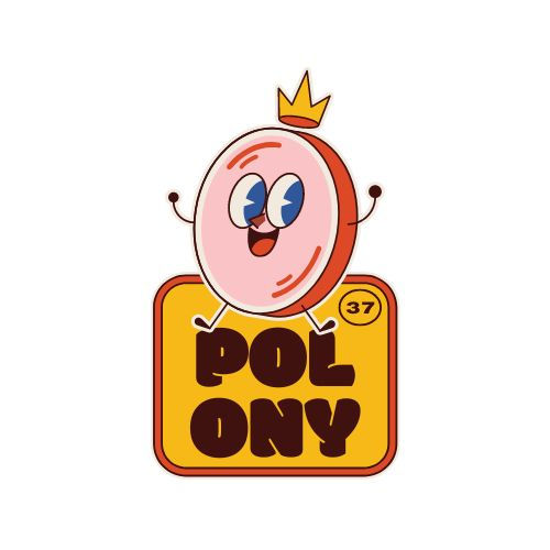 Polony logo, king of polony, represents TV production company based in Perth, Western Australia.