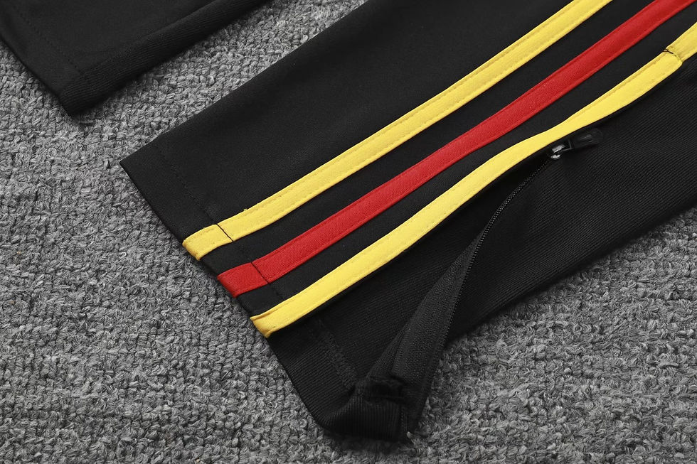 Miniatura: Bélgica training suit - Cuello V negro - negro
