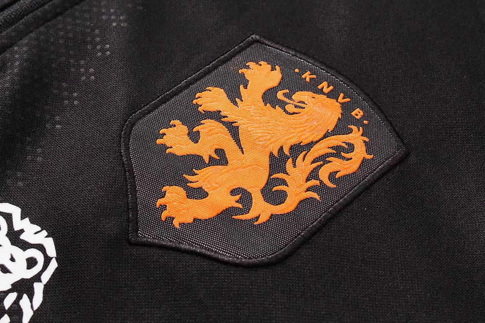 Miniatura: Holanda training suit - Cremallera negro - naranja