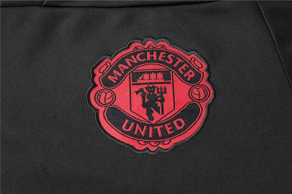 Miniatura: Manchester United 18/19 training suit - Cuello V negro - rojo