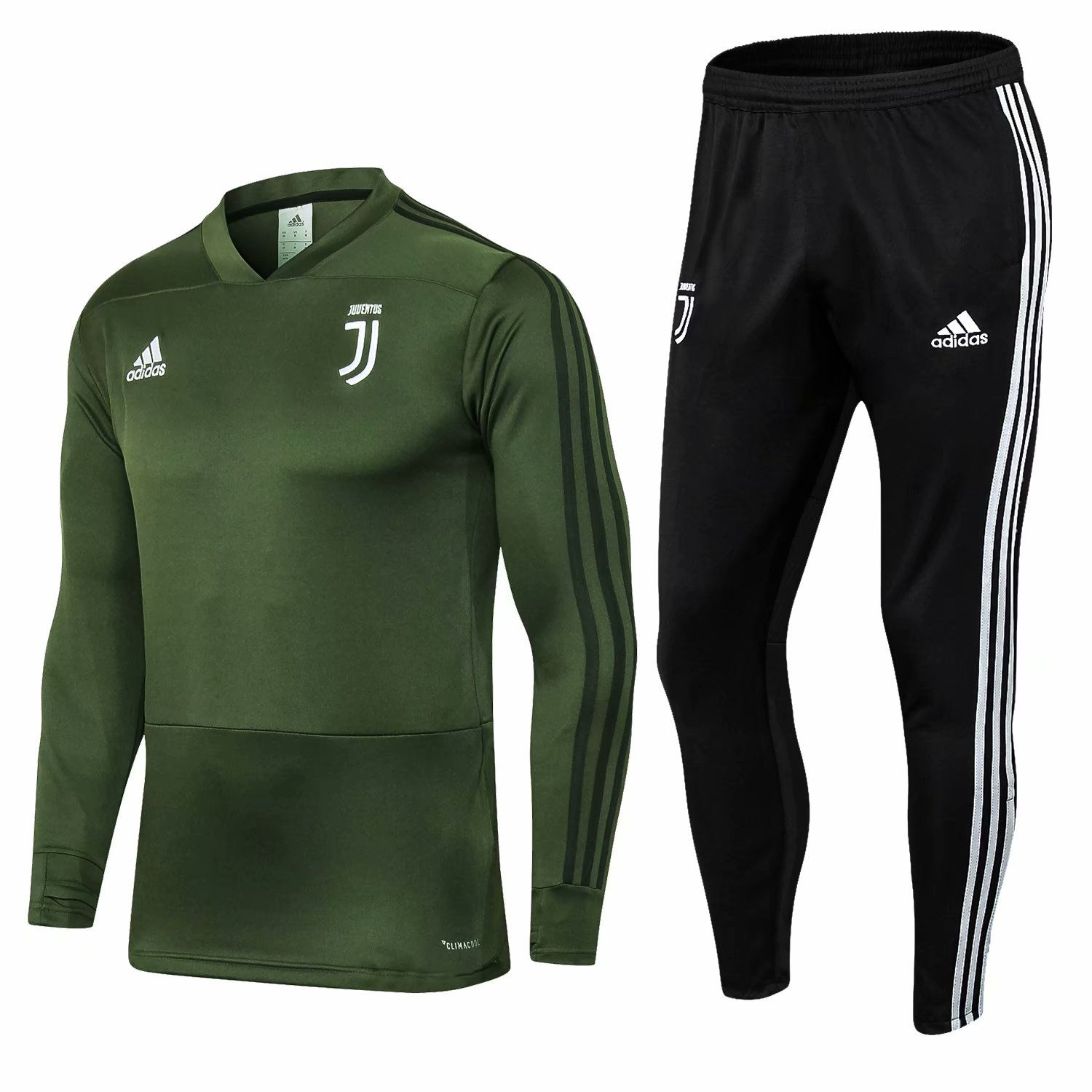 Juventus 18/19 training suit - Cuello V verde - negro