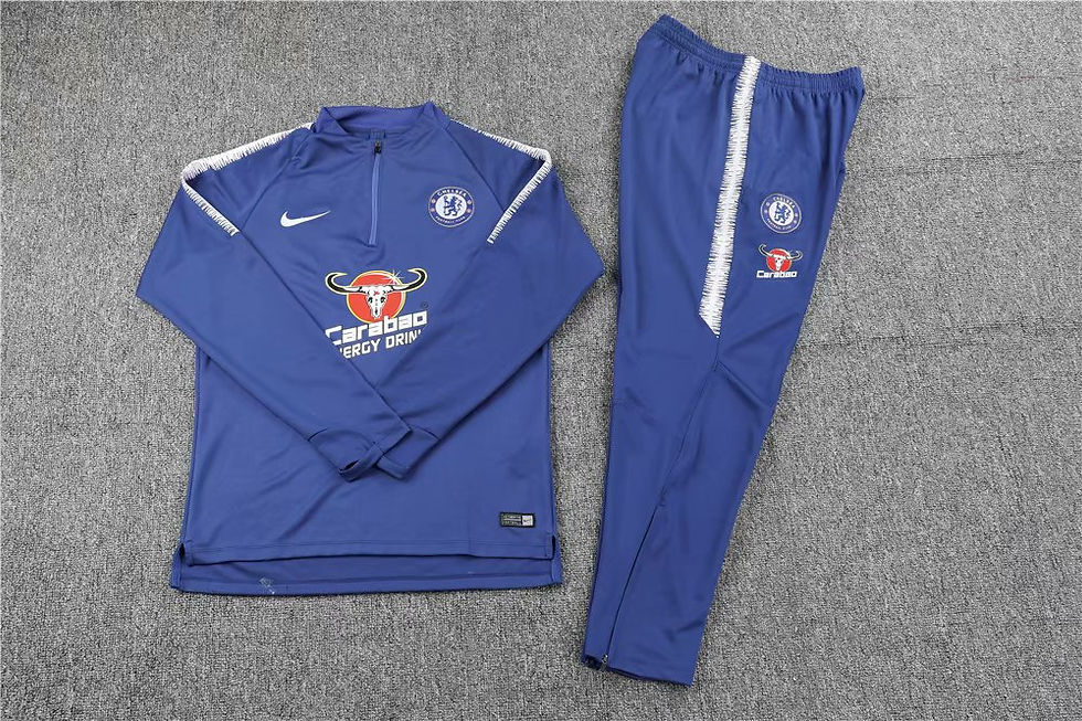 Miniatura: Chelsea 18/19 training suit - Cremallera F azul - blanco