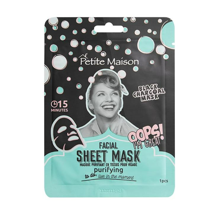 Petite Maison Purifying Black Sheet Mask 25ml – Detox & Revitalize | ماسك بيتي م