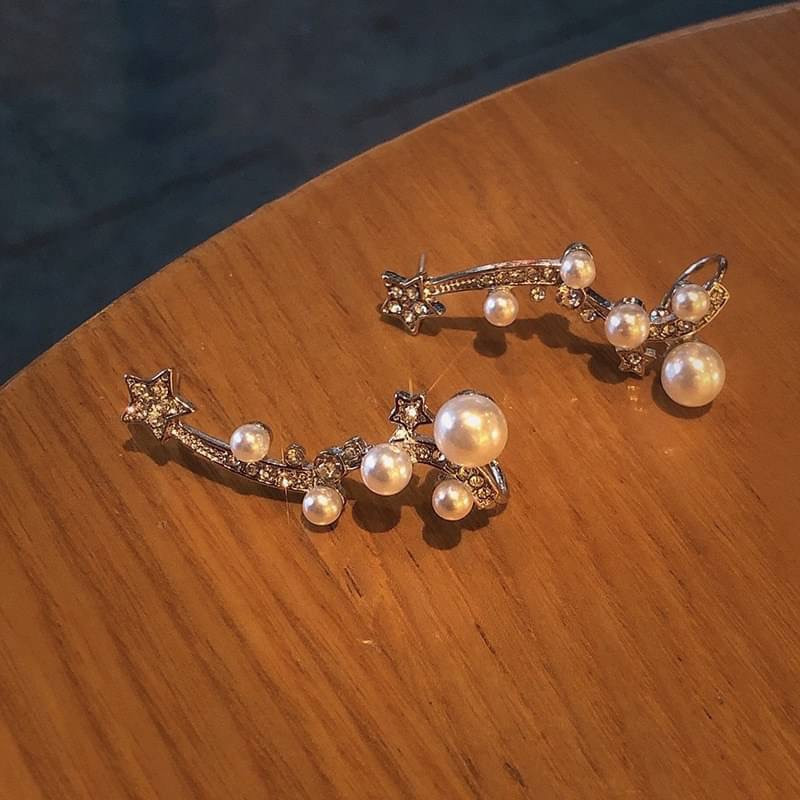 縮圖：流星珍珠微鑲仙女耳骨夾