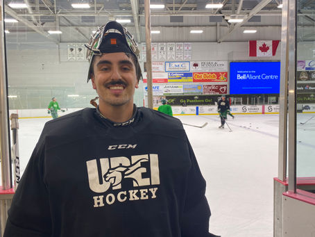 UPEI Panthers hockey goalie in final year with team, hopes for chance at playing professionally
