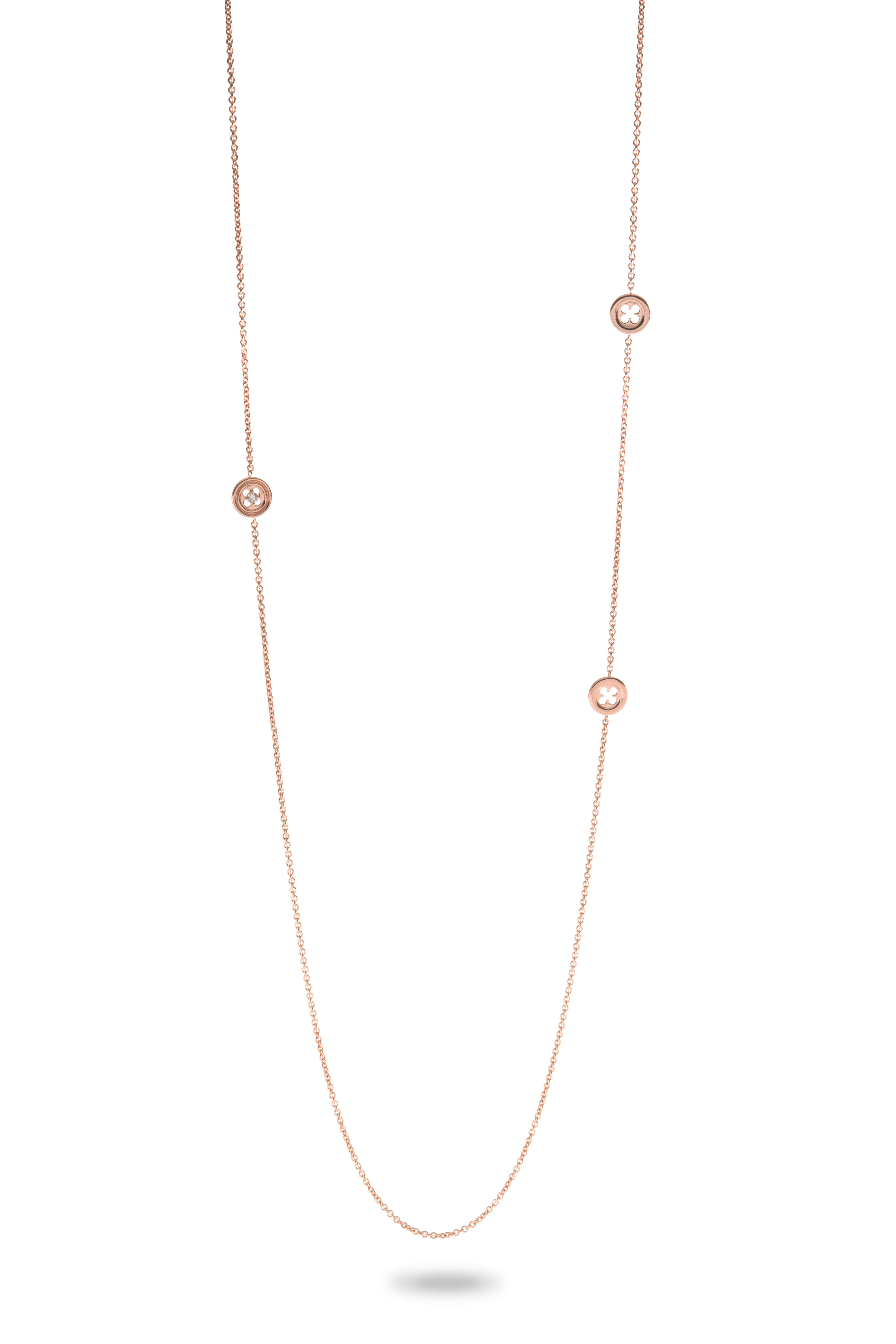 Collar Sutoir Roseta de cuatro lóbulos con circonita rosada