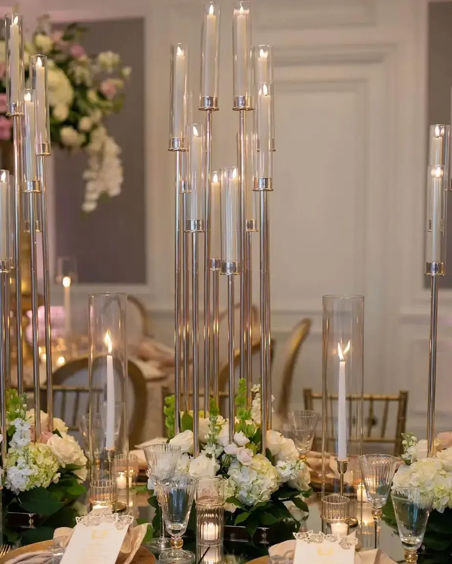 Luxe Wedding Reception Kings Table Setting