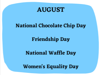 August Holidays