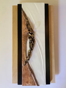 copper, paint, wood