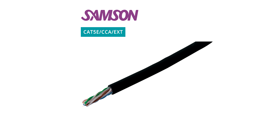 External CAT5E UTP Cable ‐ CCA ‐ Black ‐ 305m