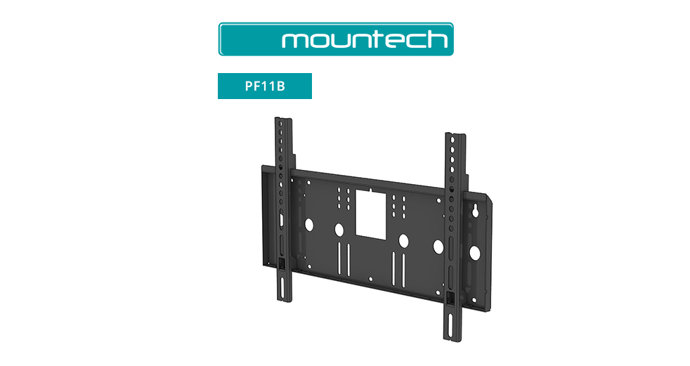 Flush Flat Arm Wall Mount ‐ 37" ‐ 65” (Black)
