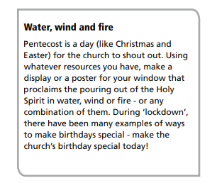 Make a poster to celebrate Pentecost - the Church's birthday